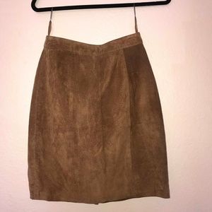 Vintage Global Identity Leather Skirt